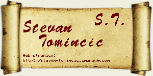 Stevan Tominčić vizit kartica